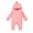 Pink, variant on ENFLASH Newborn Baby Boy Girl Cartoon Dinosaur Onesies Hooded One-Piece Jumpsuit,3-6 Months