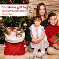 thumbnail image 6 of Large Drawstring Gift Bag with Decorative Cord and Pom Pom Accents for Holiday or Special Occasion Wrapping Storage, 6 of 6