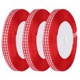 thumbnail image 3 of Cinta a cuadros roja, 3 unidades de cinta a cuadros, 25 yardas/rollo, cintas para manualidades, cinta para decoración de ropa, la mejor en su clase Jadeshay  A, 3 of 8