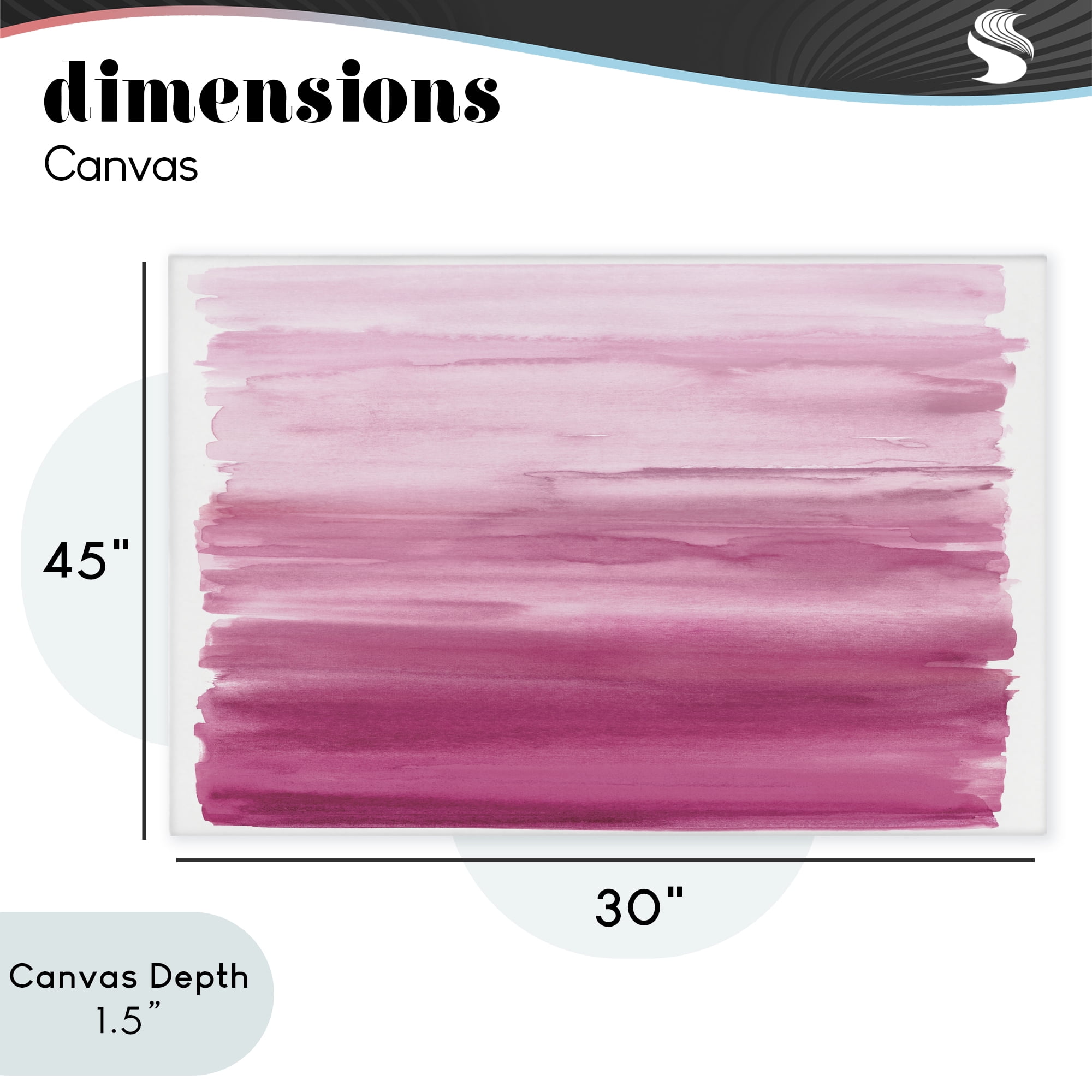 Stupell Industries Ombre Pink Blush Canvas Wall Art, design by Allie Corbin