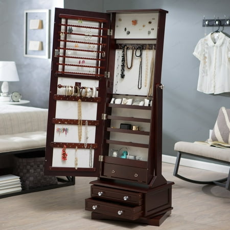 Belham Living Swivel Cheval Mirror Jewelry Armoire