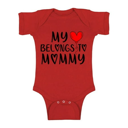 

My Heart Belongs to Mommy Romper for 18m Baby Valentine s Day Newborn Clothing for Girls Baby Boys Romper 24 Month