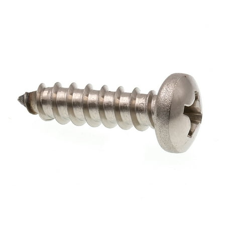 

Prime-Line 9021296 Sheet Metal Screws Self-Tapping Pan Head Phillips Drive #14 X 1 in. Grade 18-8 Stainless Steel 25-Pack