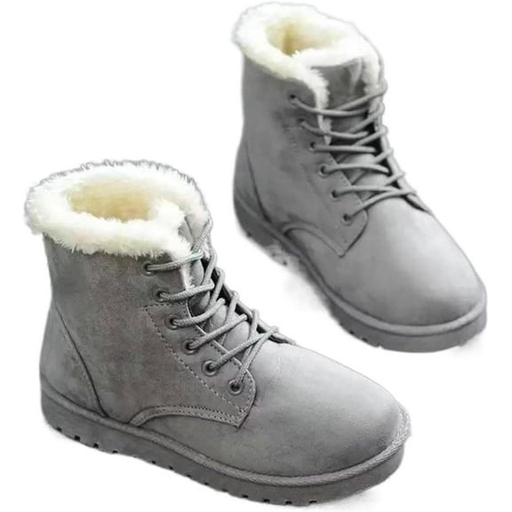 Autumn and Winter Student Snow Boots Women's Short Boots Snow Boots lace-up Flat-Heeled Korean Fashion Cotton Shoes