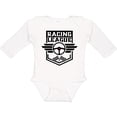 thumbnail image 3 of Inktastic Racing League with Race Car Wheel and Wings Boys or Girls Long Sleeve Baby Bodysuit, 3 of 5