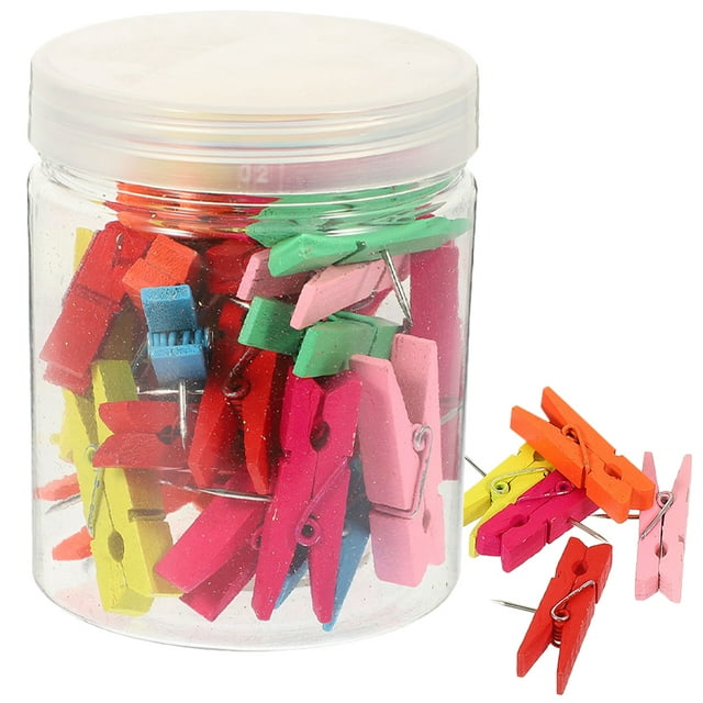 MasteelfCA 50pcs Push Pin Clip Decorative Thumbtack Pushpin Bulletin Board Pin Accessory