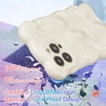 thumbnail image 5 of Case for iPhone 15 Plus 6.7 inch, Cute Solid Color Curly Wave Shape Shockproof Soft Bumper Phone Case, Candy Water Ripple 3D Silicon Slim Pretty Case Non-Yellowing Cover, White, 5 of 13