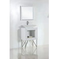 thumbnail image 4 of Maxi 24" Bathroom Vanity Set White Matte And Chrome Legs With Vessel Sink, 4 of 8