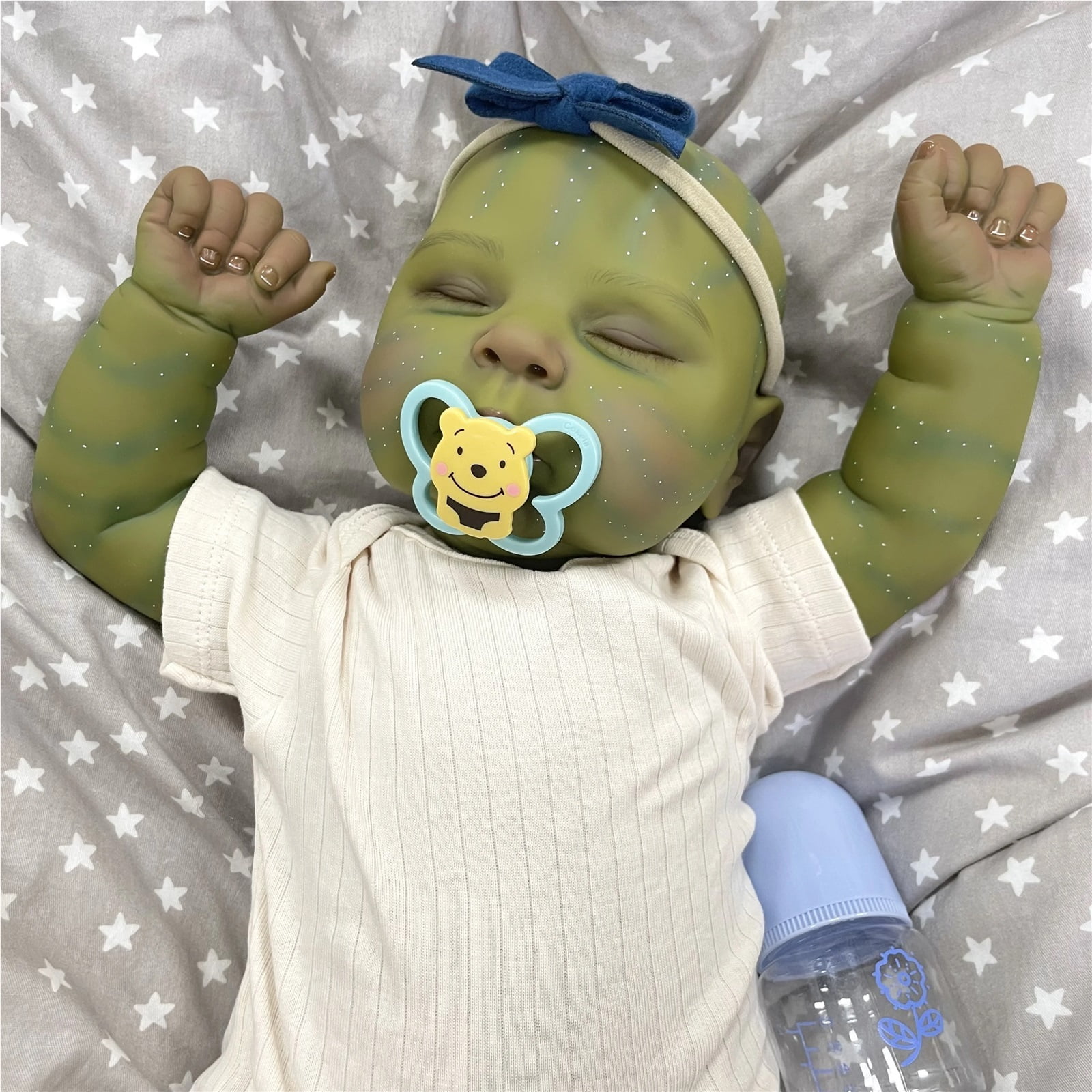 XUYAOYGY 48cm/19icnh New Green Skin Reborn Baby Dolls full body silicone doll baby dolls