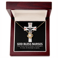 thumbnail image 5 of God Bless Nurses Healthcare Medical Worker Nurse Appreciation Infinity Knot Necklace Message Card, 5 of 17