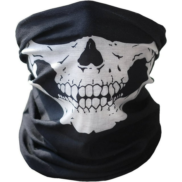 Qiilu Motorcycle Face Mask Skull Mask Half Face for Out Riding Motorcycle Black Motorcycle Snowboard Cycling Hiking Perfect Halloween Mask Outdoor Face Mask,Motorcycle Face Masks
