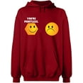 thumbnail image 2 of OXI Hoodie Sweatshirt - You're Pointless, Basic Casual Hoodie for Men's and Women Fleece Hoodie Long Sleeve - Antiquee Cherry Medium, 2 of 3