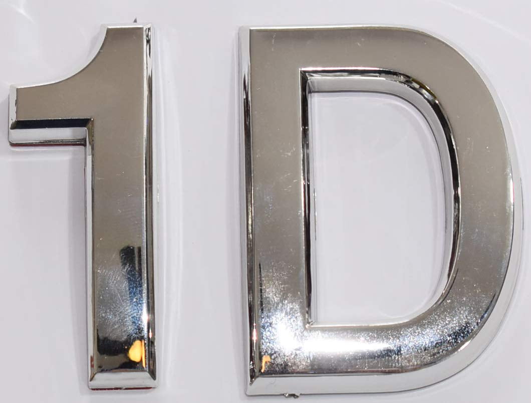 Apartment Number 1D Sign/Mailbox Number Sign, Door Number Sign. (Silver,3D, Size 2.75 x 1.75, Comes with Double Sided Tape)- The Maple line