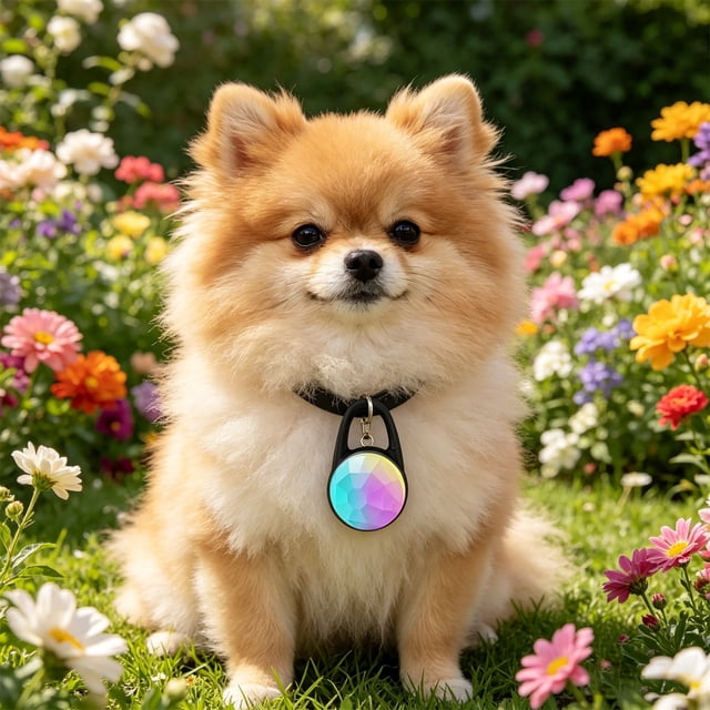 Sktrjpolfis Rechargeable LED Pet Collar Light, Clip-On Safety Pendant with Multi-Color Modes for Dogs Cats Night Walking, 1-Pack