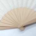 thumbnail image 3 of 2 Pieces Handheld Fan Folding Fabric Hand Folding Fans Craft Fan Decoration Fan Gift Fan with Drawstring Bags, 3 of 5
