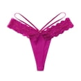 thumbnail image 3 of Ashirexll Plus Size Underwear for Women, Ladies Underwear Panties, Thong with Lace Playful Low Waist Thin Belt, 3 of 3