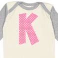 thumbnail image 4 of Inktastic Pink and White Polka Dots Letter K Boys or Girls Long Sleeve Baby Bodysuit, 4 of 5