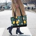 thumbnail image 4 of FORMRS Canvas Laptop Tote Bag for Women with 15.6" Computer Compartments Shoulder Handbag, Blue Floral Lemons, 4 of 7