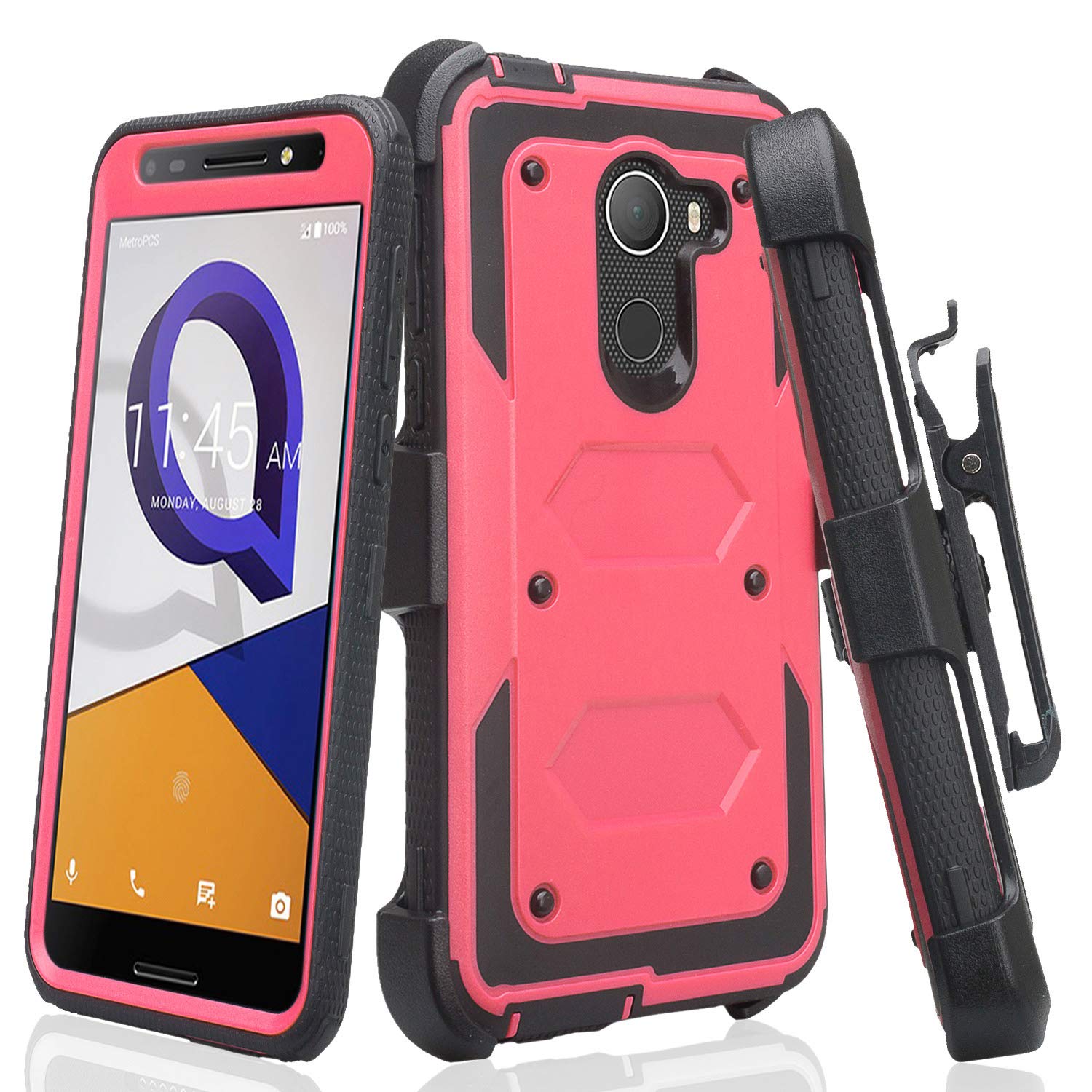 Jitterbug Smart 2 Case w/[Built In Screen Protector] Belt Clip Holster