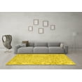 thumbnail image 3 of Ahgly Company Machine Washable Indoor Rectangle Abstract Yellow Contemporary Area Rugs, 7' x 10', 3 of 4