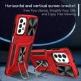 thumbnail image 3 of TECH CIRCLE Case for Samsung Galaxy A23 Phone Cover with Magnetic Kickstand + Metal Ring Holder + Lens Cover, Shockproof Hybrid PC+TPU Covers [360° Rotating Bracket] [Corner Protection] - Red, 3 of 8