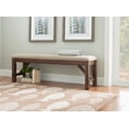 thumbnail image 6 of Correll Farmhouse Dining Bench, Rustic Umber Base with Tan Fabric, 6 of 8