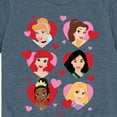 thumbnail image 3 of Disney - Princess Heart Grid - Toddler And Youth Short Sleeve Graphic T-Shirt, 3 of 4