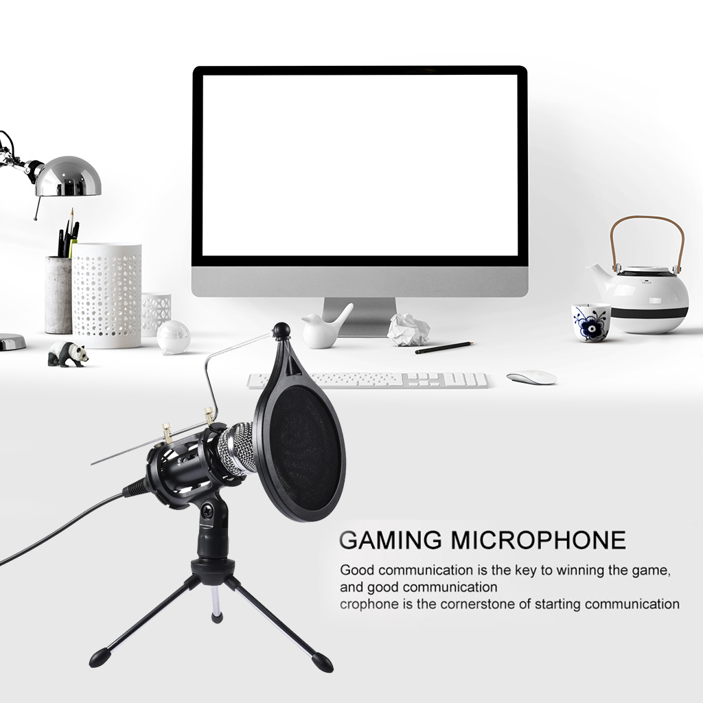 USB Microphone Condenser Recording Microphone with Stand and for PC Karaoke Streaming Podcasting Chatting for Youtube