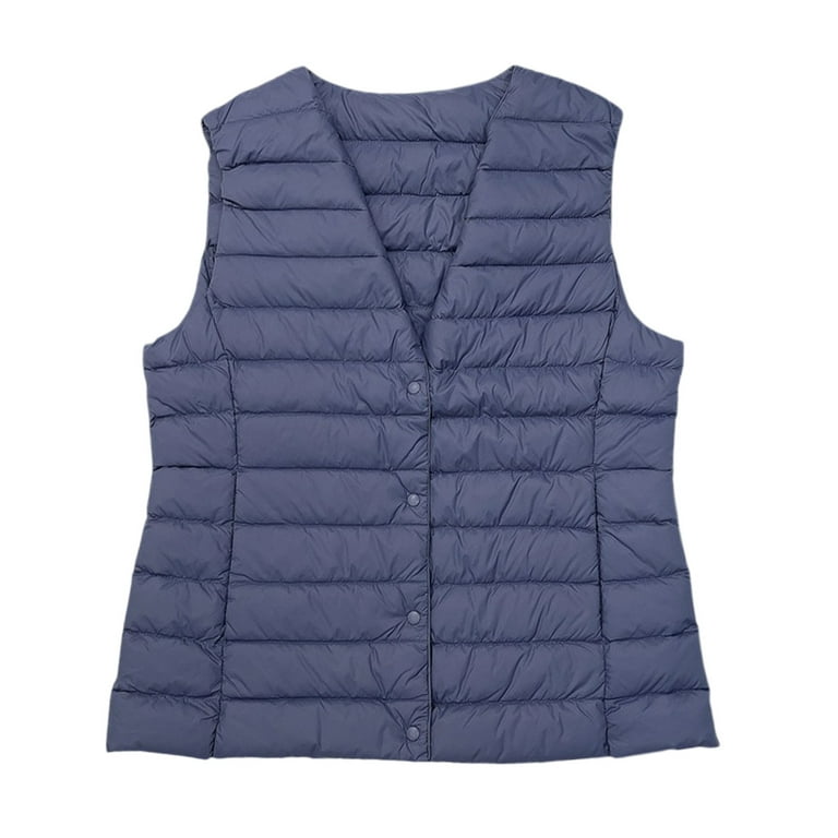 Hvyesh Plus Size Winter Vest Women Quilted Sleeveless Jackets
