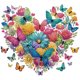 thumbnail image 1 of Kit Con Forma Especial Parcial 5D DIY Corazón Mariposa 30x30cm, 1 of 9