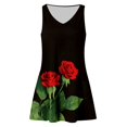 thumbnail image 3 of WILLBEST Vestidos Casuales Bohemios de Verano para Mujer, sin Mangas, con Cuello En V, Vestidos Casuales de Playa, Sueltos, con Estampado Floral y Bolsillos Chica, 3 of 3