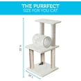 thumbnail image 3 of Paws & Pals Cat Tree Climb Tower Cave Condo Scratching Post (Small) (White), 3 of 3