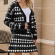 thumbnail image 1 of Puntoco Cárdigan Informal De Invierno para Mujer De Punto con Cuello En V Manga Larga con Botones Suéter De Punto Traje Falda De Una Línea Puntoco Puntoco-6779, 1 of 3