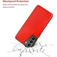 thumbnail image 6 of REQO Compatible with Samsung Galaxy S21 Wallet Case with Card Holder, PU Leather Kickstand Card Slots Case, Double Magnetic Clasp and Durable Shockproof Cover 5G 6.2 Inch(Red), 6 of 7