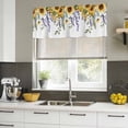 thumbnail image 5 of 2 Pack Valances for Windows, Sunflowers Window Valances for Living Room/Bedroom/Bathroom, Yellow Purple Floral Watercolor Botanical Farmhouse Light Filtering Kitchen Curtain Valance 42"W x18" L, 5 of 9