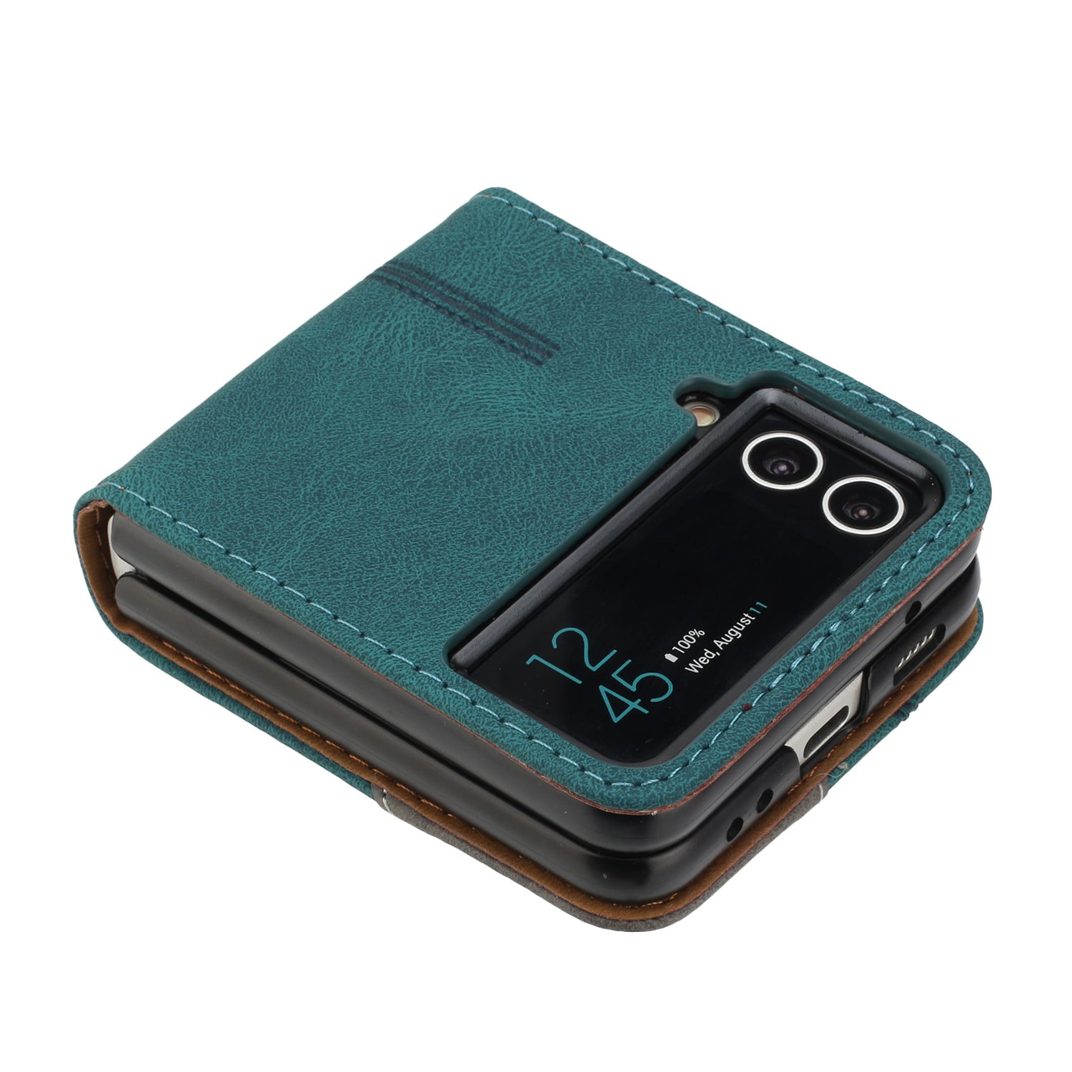SAMSUNG - GreenLeaf ELEHOLD for Samsung Galaxy Z Flip 4 Leather Case, Business
