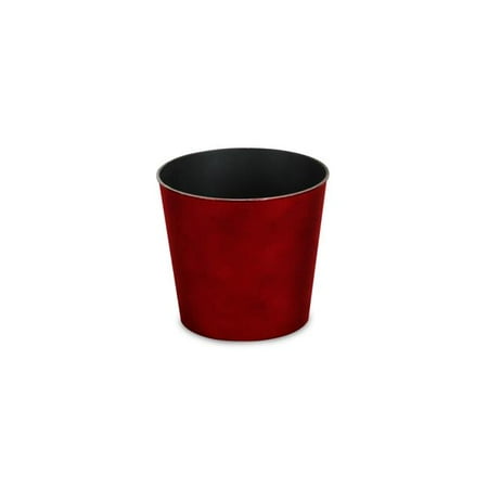 Cheungs PP-103SR 6.5 in. Round Tapered Recycled Plastic Planter  Shiny Red