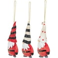 thumbnail image 6 of Gnome Dwarf Christmas Ornament Set - Long Hat Chubby Gnomes Holiday Decorations - 3 Piece Set, 6 of 6