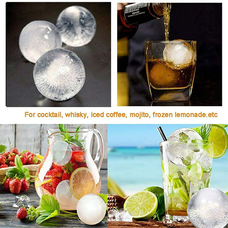 Large Ice Ball Maker Mold 2.5 Inch Round Ice Cube Mold Sphere