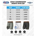 thumbnail image 7 of Exxact Sports Mens Compression Shorts with Soft Athletic Cup for Baseball Football Hockey, Mens Cup Underwear with Cup - (AXL, Gray), 7 of 7