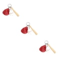 thumbnail image 4 of Bearachild 3 uds llavero de béisbol guante de murciélago anillo llavero decoración coche suministros juguetes regalo niños novio mujeres rojo Type1 NO1, 4 of 6