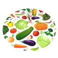 thumbnail image 3 of Kll 48" Christmas Tree Skirt Vegetables2 Xmas Tree Skirts Mat For New Year Xmas Holiday Party Indoor Outdoor Home Decoration, 3 of 9