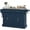 Navy Blue, variant on HOMCOM Multi-functional Rolling Kitchen Island Cart with Cabinets and Drawers, Portable Kitchen Storage Cabinet with Spice Rack, Towel Rack, Knife Rack, Steel Top, Teal Blue