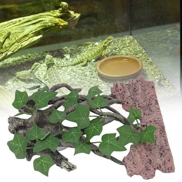 Terrarium Plant Decoration, High Simulation Lifelike Appearance Reptile Climb Tree Decoration Suction Cup For Aquarium