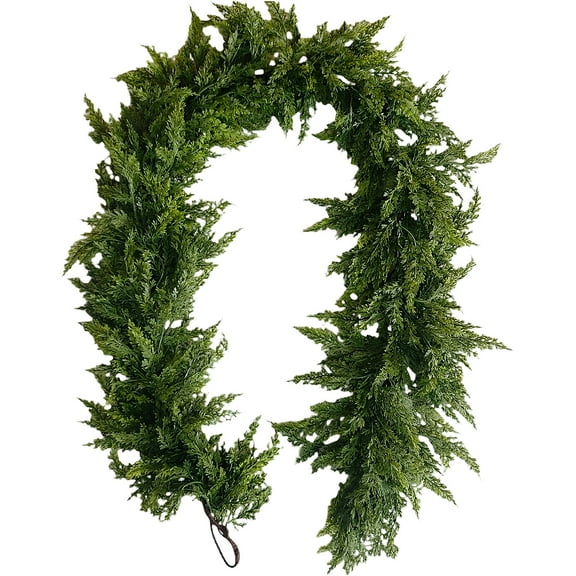 2025 & CISIL - Christmas Cedar Garland Artificial Realistic Soft And Thickness Green Faux Cedar Garland For Home Fireplace Indoor Outdoor Holiday Party Decoration