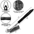 thumbnail image 6 of Walfos 18" BBQ Cleaning Brush, safe Grill BBQ Brush with Scraper,100% Rust-Proof High-Nickel 304 Stainless Steel, Perfect Cleaner & Scraper for Grill Cooking Grates, Racks, & Burners, 6 of 9