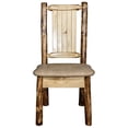 thumbnail image 6 of Glacier Country Collection Side Chair - Buckskin Upholstery, w/ Laser Engraved Pine Tree Design, 6 of 11