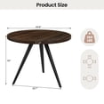 thumbnail image 3 of 34.8" Round Dining Table Set for 3,4 Piece Modern Kitchen Table Set with 3 Upholstered Dining Chairs,Leisure Coffee Table for Kitchen Dining Room, Breakfast nook, 3 of 10