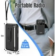 thumbnail image 3 of J-211 Portable Radio AM FM with USB C Charging and AA Battery Operated, Transistor Radio, Strong Recept & Clear Speaker, Headphone Jack, Back Clip, Lanyard, Small Radios Portable AM FM, 3 of 4