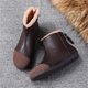 thumbnail image 2 of NECHOLOGY Botas Mujer Adulto Femenino Zapatos Botines mujer Botas planas con cremallera para mujer, zapatos de lana, en el tobillo, botas de mujer a la (Brown, 7), 2 of 7